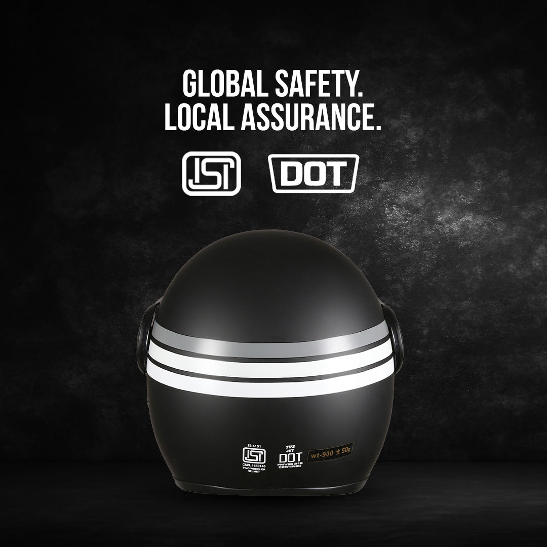 TVS Cruisetown Open Face Helmet – Stylish & Safe Helmet for Riders | ISI & DOT Certified | Premium Protection for Men & Women | Comfortable, Durable & Lightweight Design with Visor